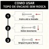 Piercing Labret Push In Style Zircônia Aço 316L